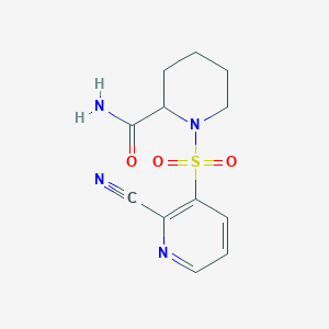 1-(2-Cyanopyridin-3-yl)sulfonylpiperidine-2-carboxamide