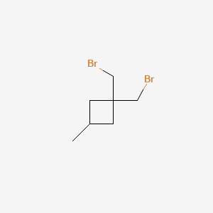 molecular formula C7H12Br2 B2433162 1,1-Bis(bromomethyl)-3-methylcyclobutane CAS No. 1934676-04-6