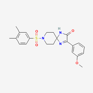 molecular formula C22H25N3O4S B2433165 8-((3,4-二甲苯磺酰基)-3-(3-甲氧苯基)-1,4,8-三氮杂螺[4.5]癸-3-烯-2-酮 CAS No. 1358596-13-0