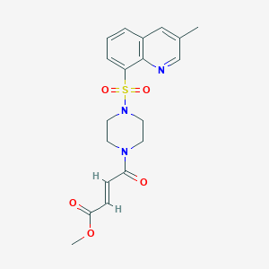 molecular formula C19H21N3O5S B2433169 Methyl (E)-4-[4-(3-methylquinolin-8-yl)sulfonylpiperazin-1-yl]-4-oxobut-2-enoate CAS No. 2411335-71-0