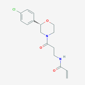 N-[3-[(2S)-2-(4-Chlorophenyl)morpholin-4-yl]-3-oxopropyl]prop-2-enamide