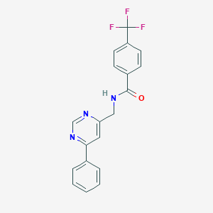 N-((6-phenylpyrimidin-4-yl)methyl)-4-(trifluoromethyl)benzamide