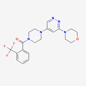 (4-(6-Morpholinopyridazin-4-yl)piperazin-1-yl)(2-(trifluoromethyl)phenyl)methanone