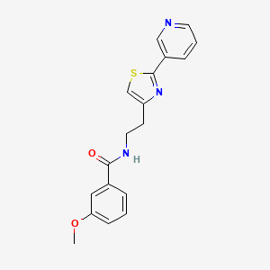 molecular formula C18H17N3O2S B2433188 3-methoxy-N-(2-(2-(pyridin-3-yl)thiazol-4-yl)ethyl)benzamide CAS No. 863513-41-1