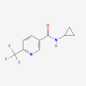 molecular formula C10H9F3N2O B2433192 N-cyclopropyl-6-(trifluoromethyl)nicotinamide CAS No. 1092346-00-3