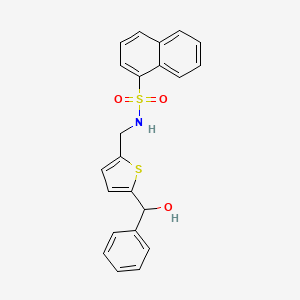 molecular formula C22H19NO3S2 B2433195 N-((5-(羟基(苯基)甲基)噻吩-2-基)甲基)萘-1-磺酰胺 CAS No. 1797601-59-2