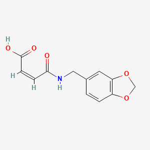 molecular formula C12H11NO5 B2433196 (2Z)-4-[(1,3-benzodioxol-5-ylmethyl)amino]-4-oxobut-2-enoic acid CAS No. 294634-37-0