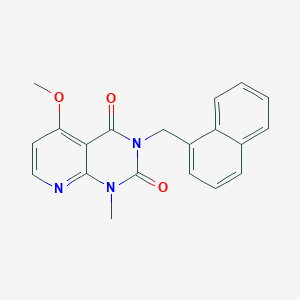 molecular formula C20H17N3O3 B2433202 5-methoxy-1-methyl-3-(naphthalen-1-ylmethyl)pyrido[2,3-d]pyrimidine-2,4(1H,3H)-dione CAS No. 941946-89-0