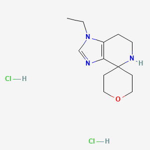 1-Ethylspiro[6,7-dihydro-5H-imidazo[4,5-c]pyridine-4,4'-oxane];dihydrochloride