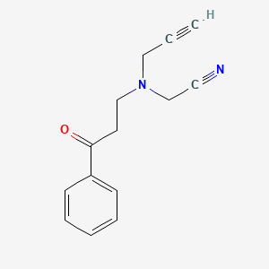 2-[(3-Oxo-3-phenylpropyl)(prop-2-yn-1-yl)amino]acetonitrile