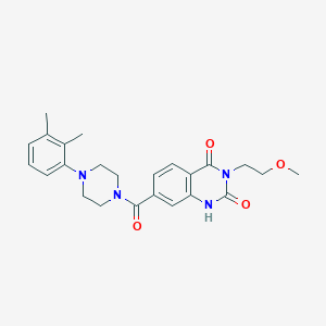 molecular formula C24H28N4O4 B2433221 7-(4-(2,3-dimethylphenyl)piperazine-1-carbonyl)-3-(2-methoxyethyl)quinazoline-2,4(1H,3H)-dione CAS No. 892272-30-9