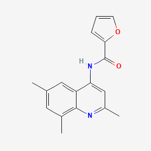 molecular formula C17H16N2O2 B2433228 N-(2,6,8-trimethylquinolin-4-yl)furan-2-carboxamide CAS No. 946340-50-7