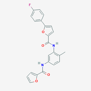 molecular formula C23H17FN2O4 B243323 5-(4-fluorophenyl)-N-[5-(2-furoylamino)-2-methylphenyl]-2-furamide 