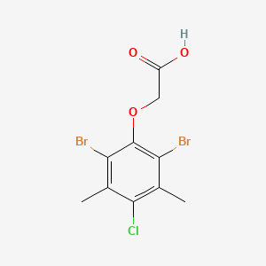 molecular formula C10H9Br2ClO3 B2433232 (2,6-二溴-4-氯-3,5-二甲基苯氧基)乙酸 CAS No. 764710-09-0