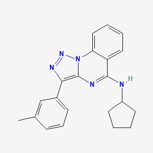 molecular formula C21H21N5 B2433237 N-cyclopentyl-3-(3-methylphenyl)triazolo[1,5-a]quinazolin-5-amine CAS No. 866845-69-4