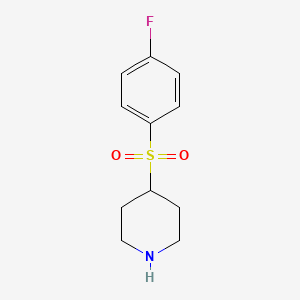 molecular formula C11H14FNO2S B2433240 4-((4-フルオロフェニル)スルホニル)ピペリジン CAS No. 150221-22-0