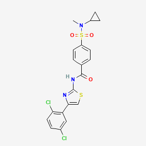 molecular formula C20H17Cl2N3O3S2 B2433241 4-(N-环丙基-N-甲基磺酰胺基)-N-(4-(2,5-二氯苯基)噻唑-2-基)苯甲酰胺 CAS No. 923478-47-1
