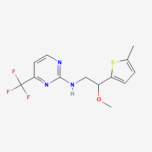 N-[2-Methoxy-2-(5-methylthiophen-2-yl)ethyl]-4-(trifluoromethyl)pyrimidin-2-amine