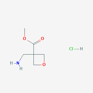 molecular formula C6H12ClNO3 B2433251 Methyl 3-(aminomethyl)oxetane-3-carboxylate;hydrochloride CAS No. 2253631-59-1