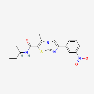molecular formula C17H18N4O3S B2433252 N-(sec-butyl)-3-methyl-6-(3-nitrophenyl)imidazo[2,1-b]thiazole-2-carboxamide CAS No. 852135-53-6