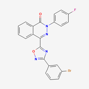 molecular formula C22H12BrFN4O2 B2433254 4-[3-(3-bromophenyl)-1,2,4-oxadiazol-5-yl]-2-(4-fluorophenyl)phthalazin-1(2H)-one CAS No. 1291840-60-2