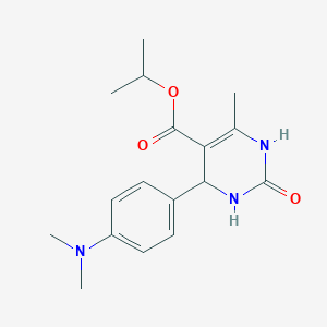 molecular formula C17H23N3O3 B2433256 Isopropyl 4-(4-(dimethylamino)phenyl)-6-methyl-2-oxo-1,2,3,4-tetrahydropyrimidine-5-carboxylate CAS No. 300690-01-1