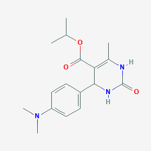 molecular formula C17H23N3O3 B2433256 4-(4-(diméthylamino)phényl)-6-méthyl-2-oxo-1,2,3,4-tétrahydropyrimidine-5-carboxylate d'isopropyle CAS No. 300690-01-1