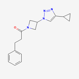 1-(3-(4-cyclopropyl-1H-1,2,3-triazol-1-yl)azetidin-1-yl)-3-phenylpropan-1-one