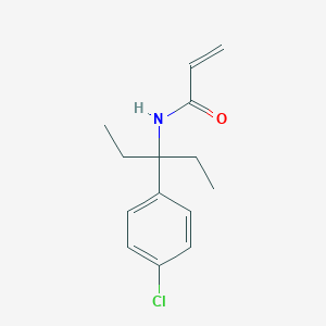 molecular formula C14H18ClNO B2433259 N-[3-(4-Chlorophenyl)pentan-3-yl]prop-2-enamide CAS No. 151946-57-5