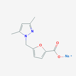 sodium 5-[(3,5-dimethyl-1H-pyrazol-1-yl)methyl]furan-2-carboxylate