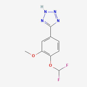 molecular formula C9H8F2N4O2 B2433264 5-[4-(difluoromethoxy)-3-methoxyphenyl]-2H-tetrazole CAS No. 832739-31-8