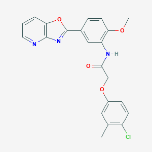 molecular formula C22H18ClN3O4 B243327 2-(4-chloro-3-methylphenoxy)-N-[2-methoxy-5-([1,3]oxazolo[4,5-b]pyridin-2-yl)phenyl]acetamide 