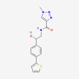 molecular formula C16H16N4O2S B2433272 N-[2-Hydroxy-2-(4-thiophen-2-ylphenyl)ethyl]-1-methyltriazole-4-carboxamide CAS No. 2380181-10-0