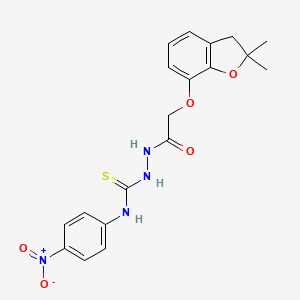 1-[[2-[(2,2-dimethyl-3H-1-benzofuran-7-yl)oxy]acetyl]amino]-3-(4-nitrophenyl)thiourea