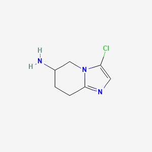 molecular formula C7H10ClN3 B2433277 3-chloro-5H,6H,7H,8H-imidazo[1,2-a]pyridin-6-amine CAS No. 1508935-88-3
