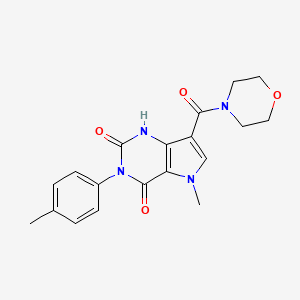 molecular formula C19H20N4O4 B2433278 5-methyl-7-(morpholine-4-carbonyl)-3-(p-tolyl)-1H-pyrrolo[3,2-d]pyrimidine-2,4(3H,5H)-dione CAS No. 921535-91-3