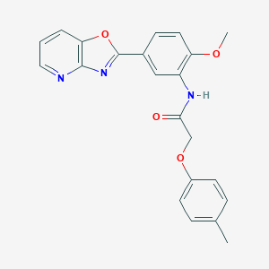 molecular formula C22H19N3O4 B243328 N-[2-methoxy-5-([1,3]oxazolo[4,5-b]pyridin-2-yl)phenyl]-2-(4-methylphenoxy)acetamide 