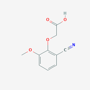 molecular formula C10H9NO4 B2433280 2-(2-氰基-6-甲氧基苯氧基)乙酸 CAS No. 338394-00-6