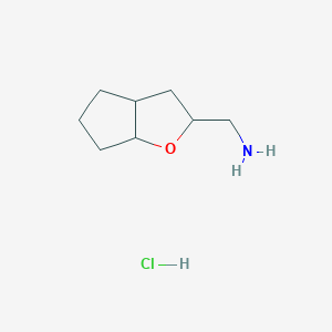 molecular formula C8H16ClNO B2433285 {hexahydro-2H-cyclopenta[b]furan-2-yl}methanamine hydrochloride CAS No. 2089255-70-7
