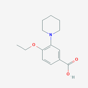 molecular formula C14H19NO3 B2433286 4-エトキシ-3-ピペリジン-1-イル-安息香酸 CAS No. 946710-83-4