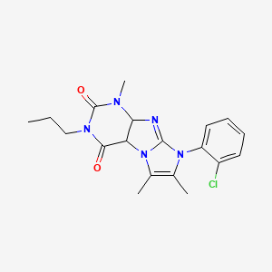 8-(2-chlorophenyl)-1,6,7-trimethyl-3-propyl-1H,2H,3H,4H,8H-imidazo[1,2-g]purine-2,4-dione