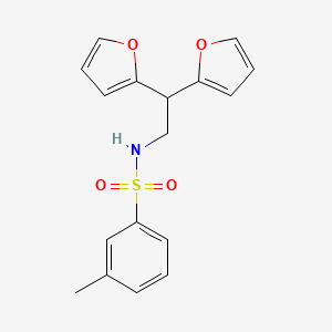 N-(2,2-di(furan-2-yl)ethyl)-3-methylbenzenesulfonamide