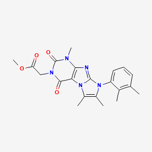 molecular formula C21H23N5O4 B2433301 Methyl 2-[6-(2,3-dimethylphenyl)-4,7,8-trimethyl-1,3-dioxopurino[7,8-a]imidazol-2-yl]acetate CAS No. 878731-99-8