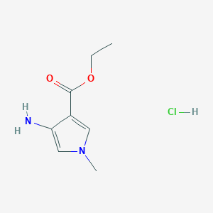 molecular formula C8H13ClN2O2 B2433303 4-氨基-1-甲基-1H-吡咯-3-羧酸乙酯盐酸盐 CAS No. 1204423-21-1