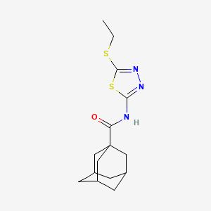 molecular formula C15H21N3OS2 B2433317 N-(5-ethylsulfanyl-1,3,4-thiadiazol-2-yl)adamantane-1-carboxamide CAS No. 392239-57-5