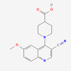 1-(3-Cyano-6-methoxyquinolin-4-yl)piperidine-4-carboxylic acid