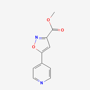 molecular formula C10H8N2O3 B2433327 5-(4-吡啶基)异恶唑-3-羧酸甲酯 CAS No. 1375064-44-0