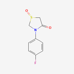 molecular formula C9H8FNO2S B2433328 3-(4-氟苯基)-1-氧代-1,3-噻唑烷-4-酮 CAS No. 109052-08-6