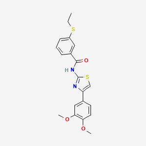 molecular formula C20H20N2O3S2 B2433330 N-(4-(3,4-dimethoxyphenyl)thiazol-2-yl)-3-(ethylthio)benzamide CAS No. 941891-19-6