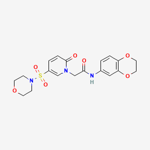 molecular formula C19H21N3O7S B2433341 N-(2,3-dihydro-1,4-benzodioxin-6-yl)-2-[5-(morpholin-4-ylsulfonyl)-2-oxopyridin-1(2H)-yl]acetamide CAS No. 1251710-82-3